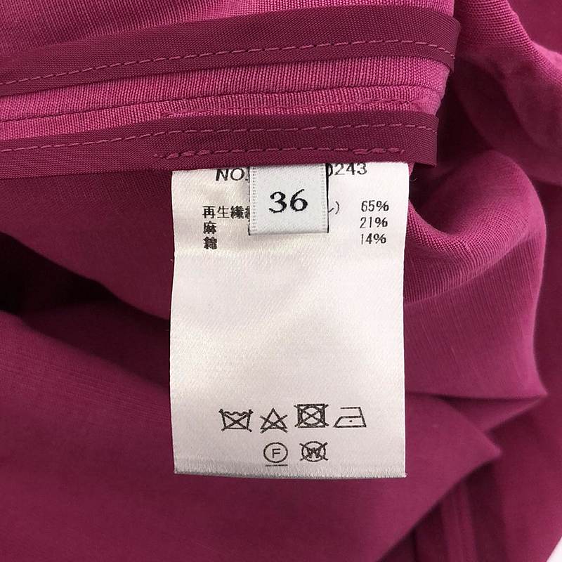 ebure / エブール リネン混 キーネック ロングワンピース