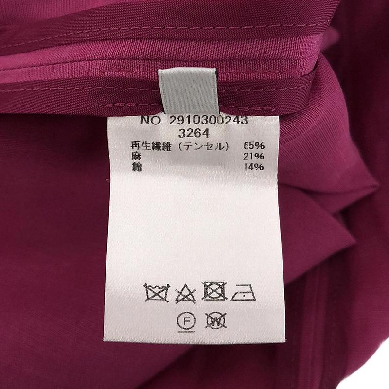 ebure / エブール リネン混 キーネック ロングワンピース