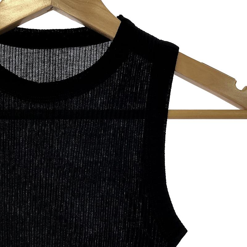 MADISON BLUE / マディソンブルー CREW NECK N/S PO RIB リブ ノースリーブニット