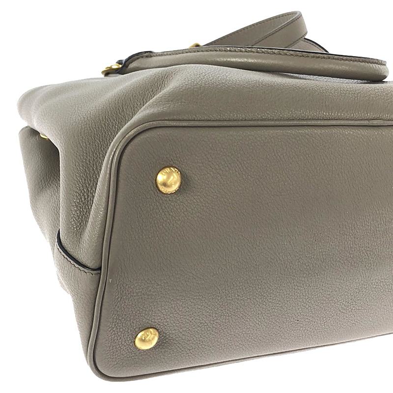 PRADA / プラダ VITELLO PHENIX / ヴィッテロ フェニックス 2way ショルダー付き レザー ハンド トートバッグ