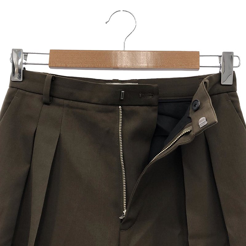 ATON / エイトン WOOL GABARDINE WIDE PANTS ウールギャバジンワイドパンツ