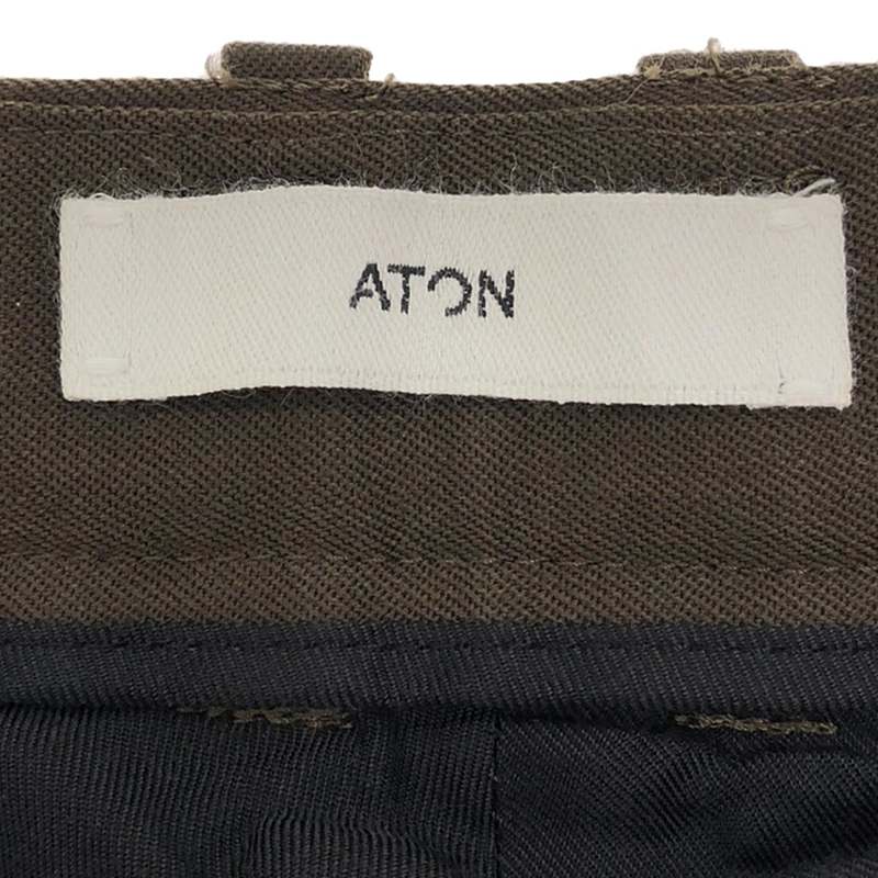 ATON / エイトン WOOL GABARDINE WIDE PANTS ウールギャバジンワイドパンツ