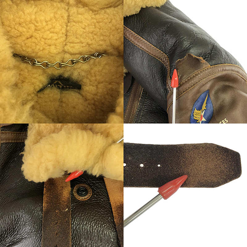 THE REAL McCOY'S / ザリアルマッコイズ PERRY SPORTSWEAR 実名復刻 TYPE B-3 袖切替 ムートン フライトジャケット