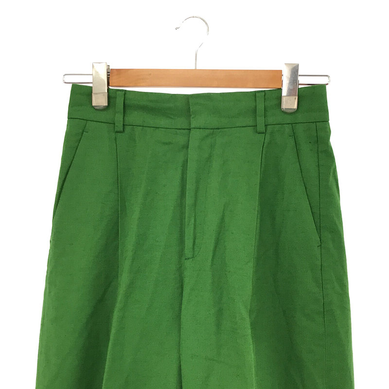 ROKU / ロク TUCK PANTS コットンリネン キャンバス タックパンツ