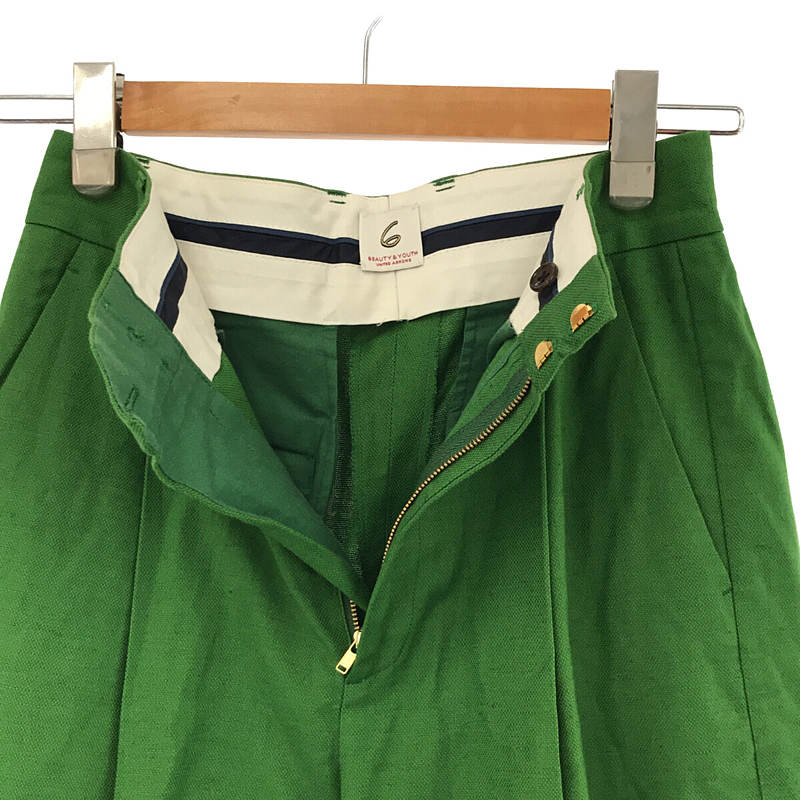 ROKU / ロク TUCK PANTS コットンリネン キャンバス タックパンツ