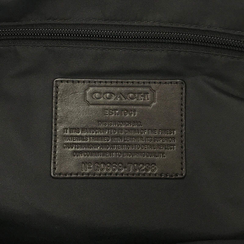 COACH / コーチ 中綿キルティング × レザー トートバッグ