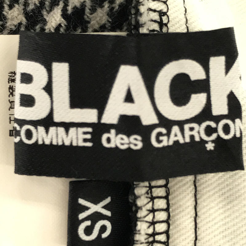 BLACK COMME des GARCONS / ブラックコムデギャルソン 千鳥柄 ウール サルエル ワイド ショートパンツ