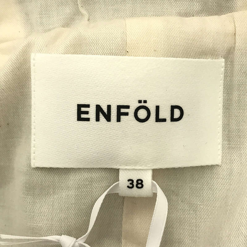 ENFOLD / エンフォルド PEストレッチ BOXフーデッドコート