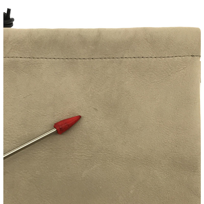 TIDEWAY / タイドウェイ 巾着 レザー ミニ ショルダーバッグ 保存袋