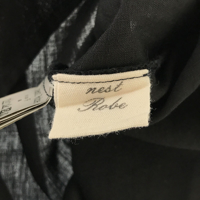nest robe / ネストローブ 製品染め リネン ショールカラーブラウス シャツ