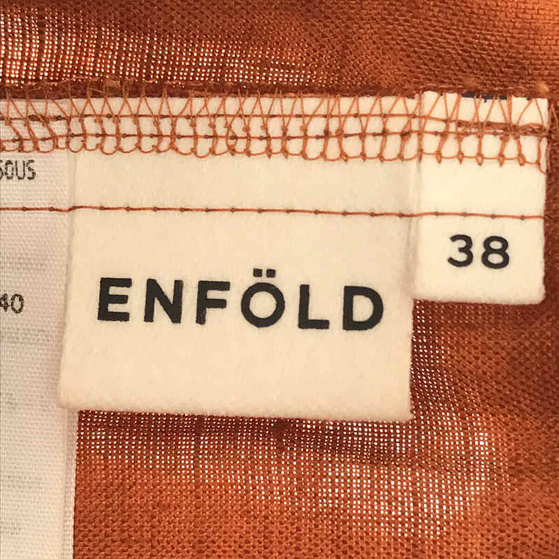 ENFOLD / エンフォルド リネン ラップスカート 巻きスカート