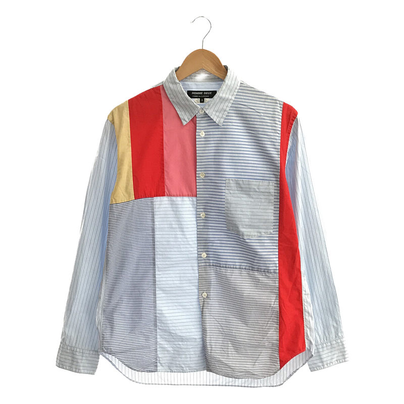 最新作大得価 COMME des GARCONS SHIRT ストライプパッチワーク