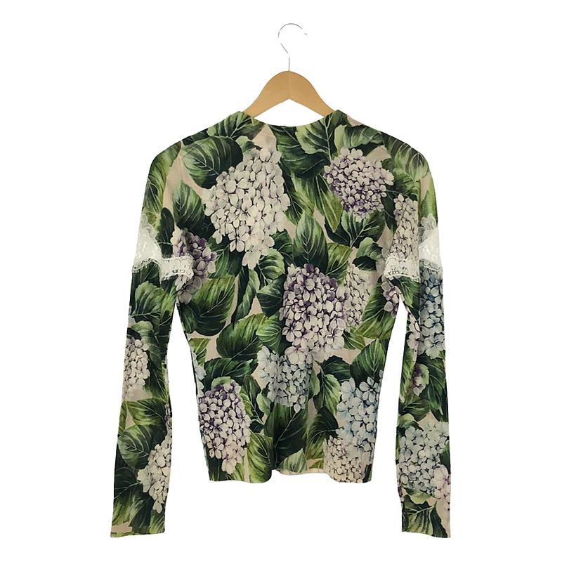 2セット カシミヤ シルク 総柄 紫陽花 レース装飾 ニット 2セット カシミヤ シルク 総柄 紫陽花 レース装飾 ニット