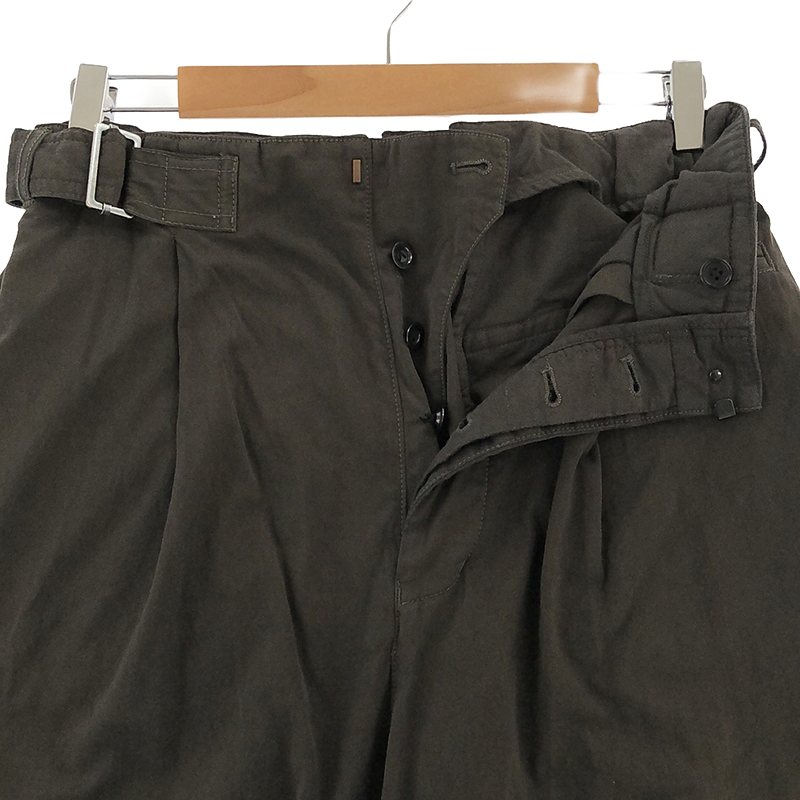 The Viridi-Anne / ザヴィリジアン ヴィリディアン dry cotton wide-cropped pants / ベルテッド 強撚ドライコットン ワイドパンツ