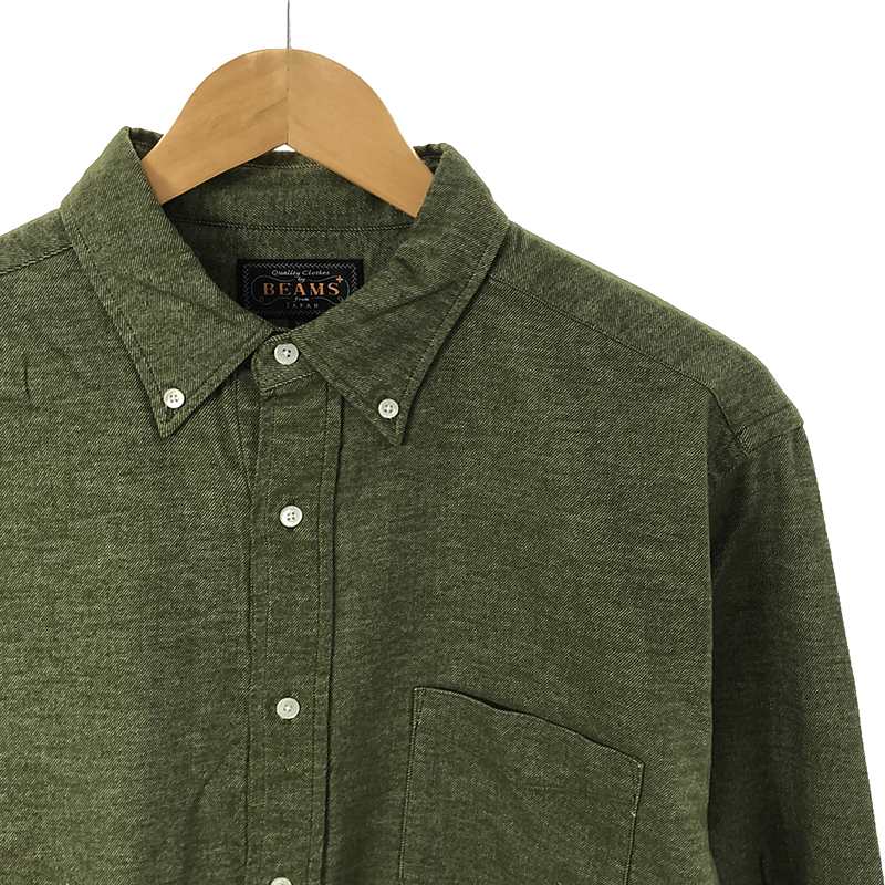 BEAMS PLUS / ビームスプラス B.D. Flannel Solid ボタンダウン フランネルシャツ ソリッド