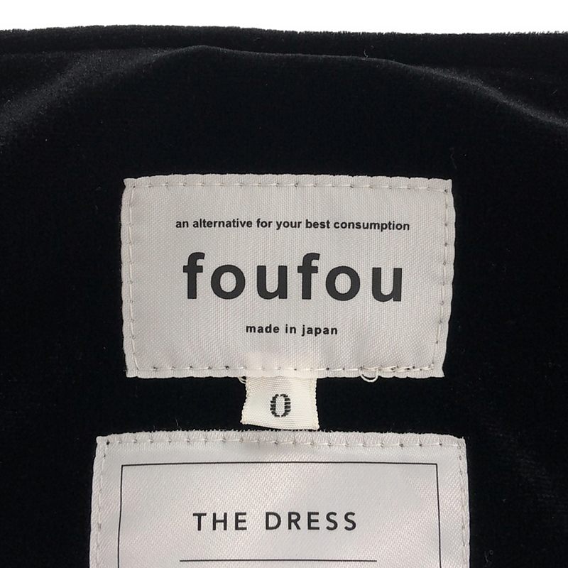 foufou / フーフー 【THE DRESS #16】no-sleeve velour ワンピース