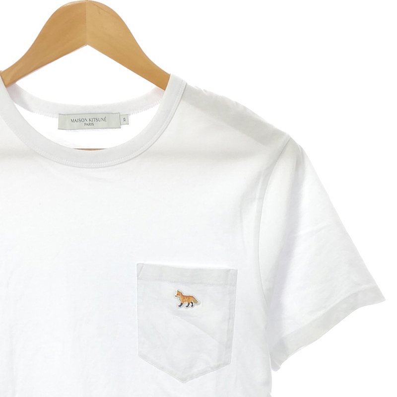 MAISON KITSUNE / メゾンキツネ フォックスワッペン クルーネックポケットTシャツ