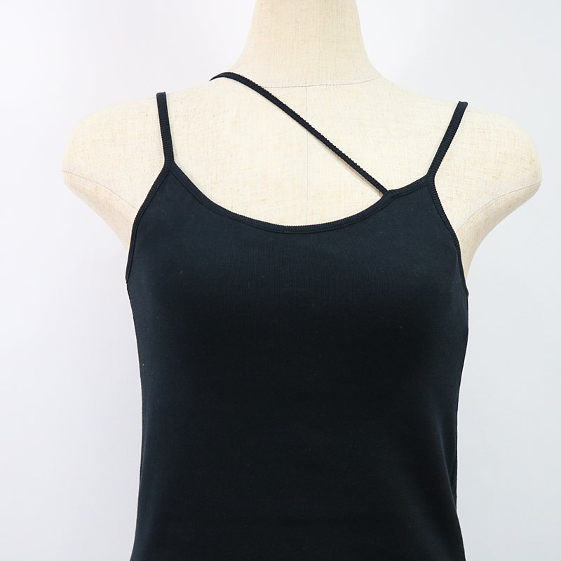 SLANT STRAP CAMI TOPS スラントストラップキャミトップス blackCLANE / クラネ