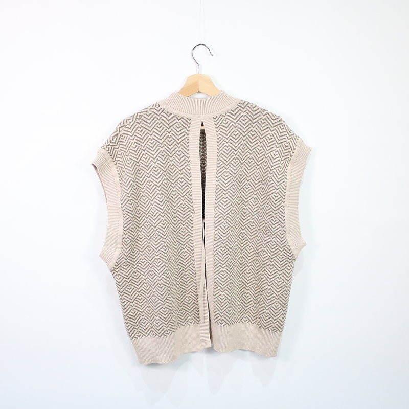 CLANE クラネ BACK SLIT KNIT VEST CLANE - バックスリットニットベスト - BACK SLIT KNIT VEST