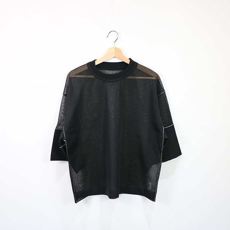 SEE-THROUGH LINE KNIT TOPS シースルーラインニットCLANE / クラネ