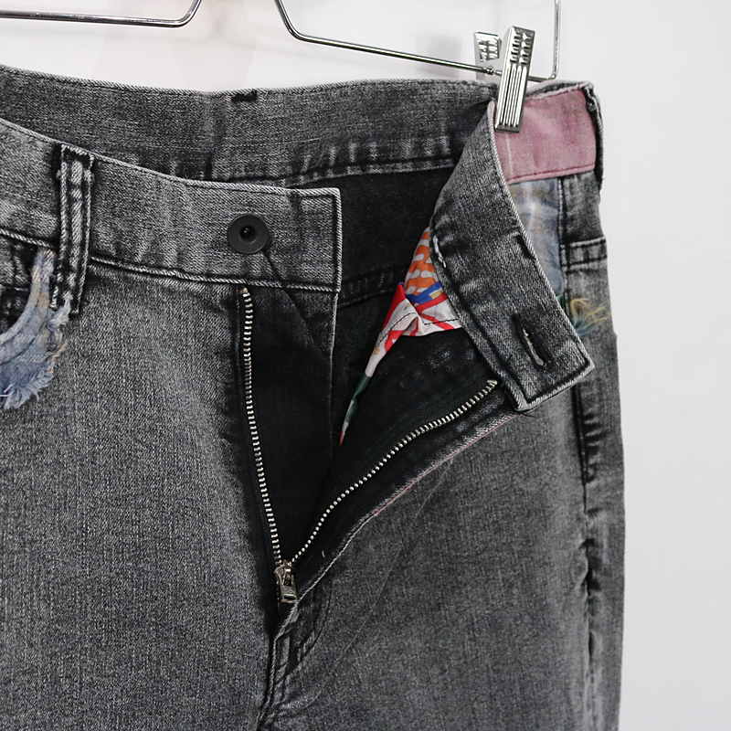 SEVESKIG / セヴシグ EXTRA STRETCH SKINNY HARD REPAIR PANTS ストレッチスキニーデニムパンツ