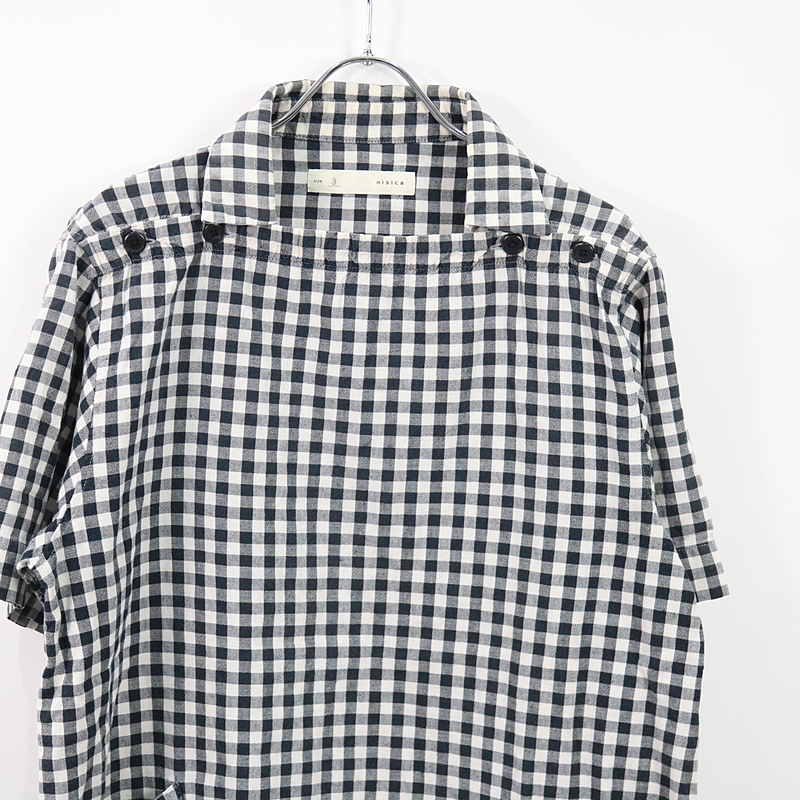 nisica / ニシカ リネン混チェック デッキマンシャツ