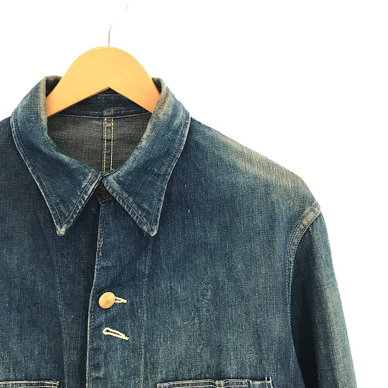 VINTAGE / ヴィンテージ 古着 推定 40s-50s RailRoad Jacket チェンジボタン デニム カバーオール ジャケット