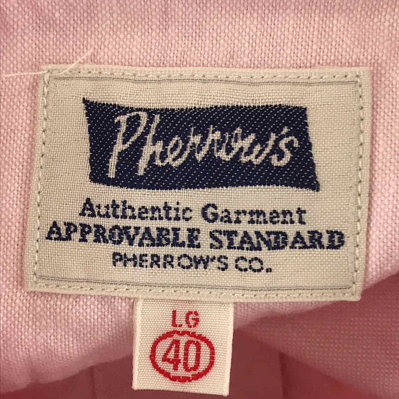 Pherrow's / フェローズ S/S BUTTON-DOWN SHIRTS オックスフォード ボタンダウン シャツ pink