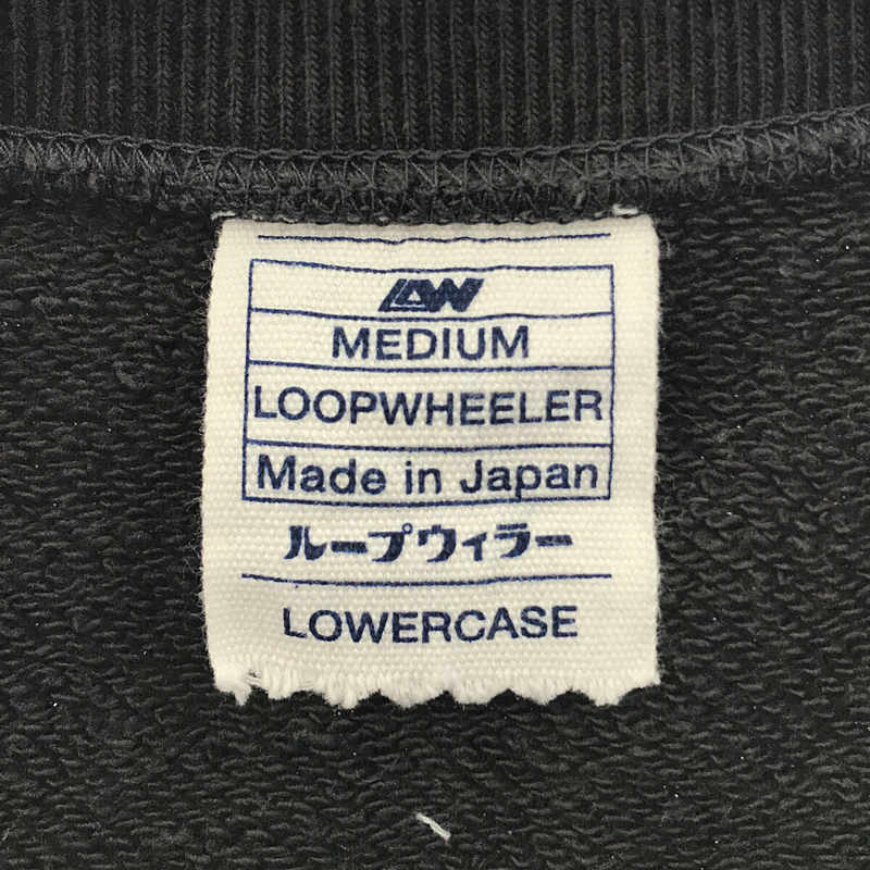 L'Appartement  / アパルトモン LOOPWHEELER × Lowercase コットン100％ Half Sleeve Sweat ハーフスリーブ スウェット black