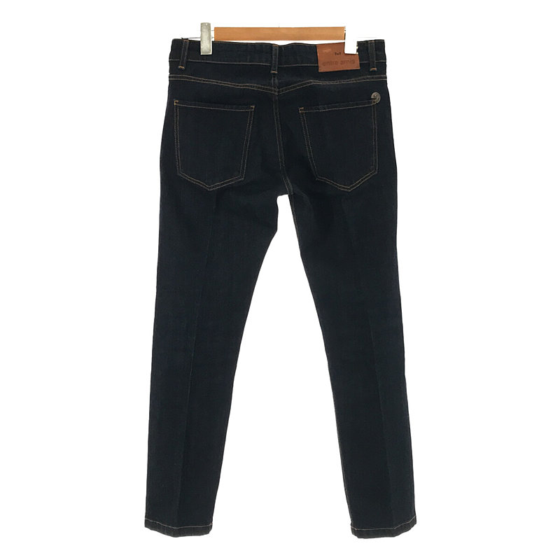 イタリア製 COMFORT DENIM ボタンフライ 濃紺 ストレッチ テーパード
