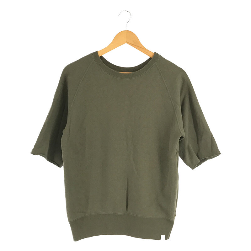 LOOPWHEELER × Lowercase コットン100％ Half Sleeve Sweat ハーフスリーブ スウェット khaki