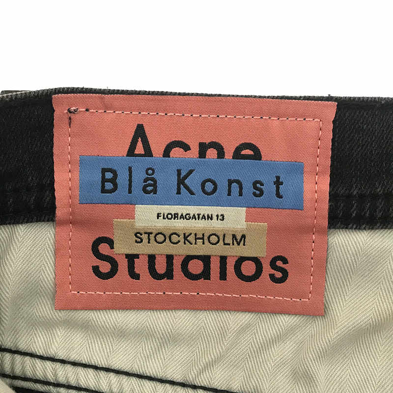 Acne Studios / アクネ ストゥディオズ BlaKonst RIVER ユーズド加工 ストレッチ 5P スリム デニム パンツ