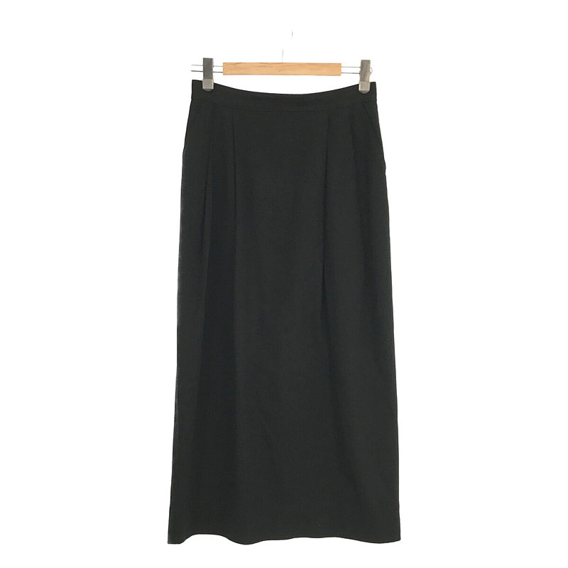 High count gabardine tuck skirt ハイコットン ギャバジン タックスカート