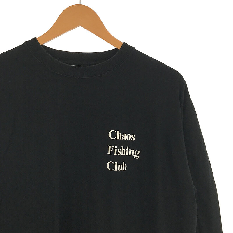 Chaos Fishing Club / カオスフィッシングクラブ CONGRATS L/S TEE - BLACK 両面プリント コットン カットソー ロンT