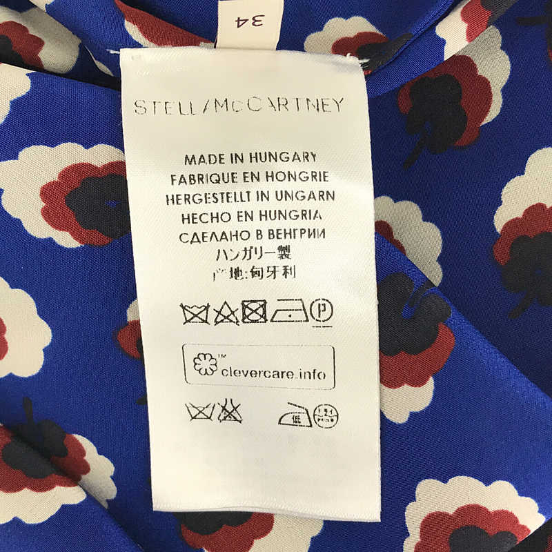 STELLA McCARTNEY / ステラマッカートニー シルク 総柄 クルーネック プルオーバー ブラウス