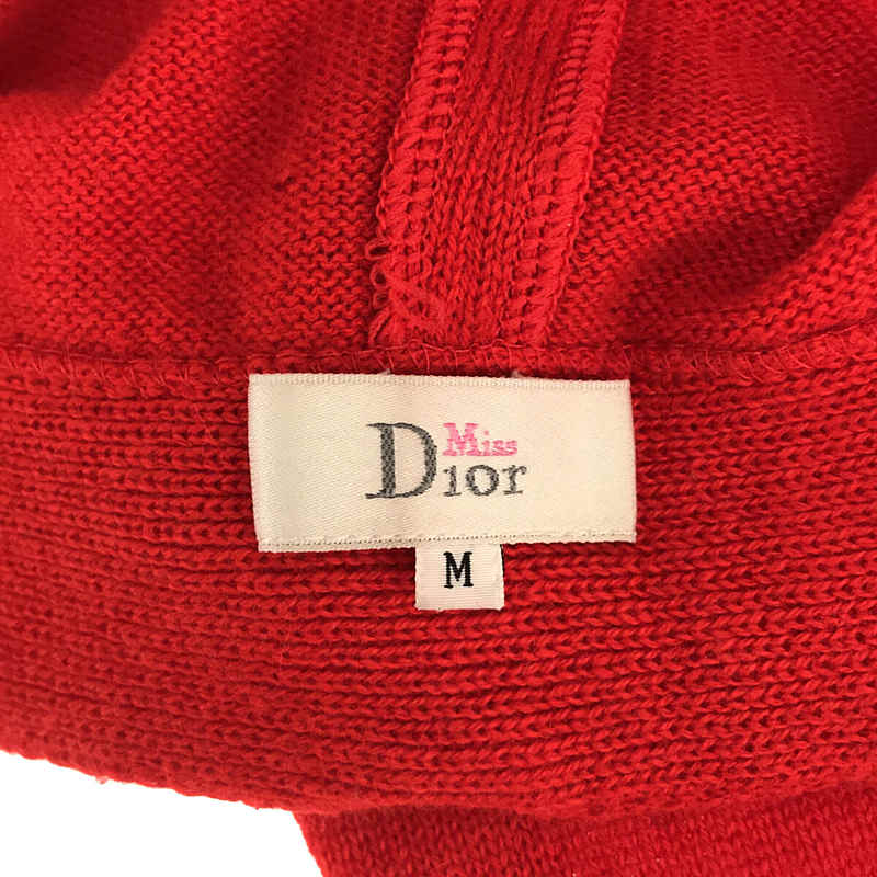 Miss Dior 90s VINTAGE ヴィンテージ ウール シルク ハイゲージ ハイネック 金ボタン カーディガンChristian Dior  / クリスチャン ディオール