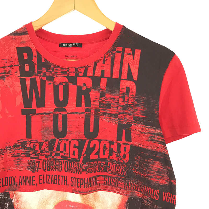 BALMAIN / バルマン B'z 稲葉浩志さん着用 フェイス プリント WORLD TOUR Tシャツ