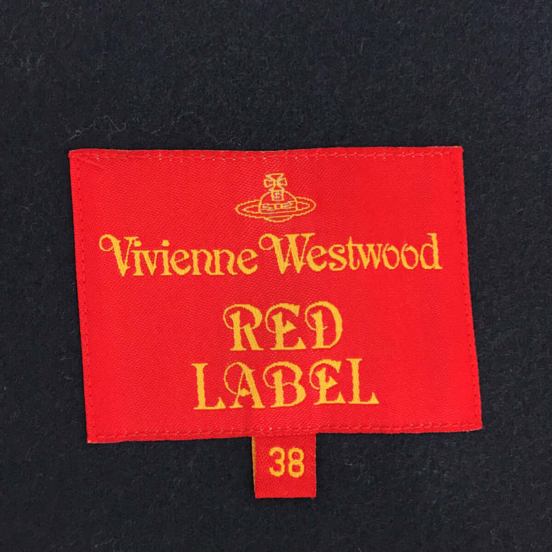 イタリア製 オーブ ウールブレンド ビッグカラー シングルロングコートVIVIENNE WESTWOOD RED LABEL /  ヴィヴィアンウエストウッドレッドレーベル