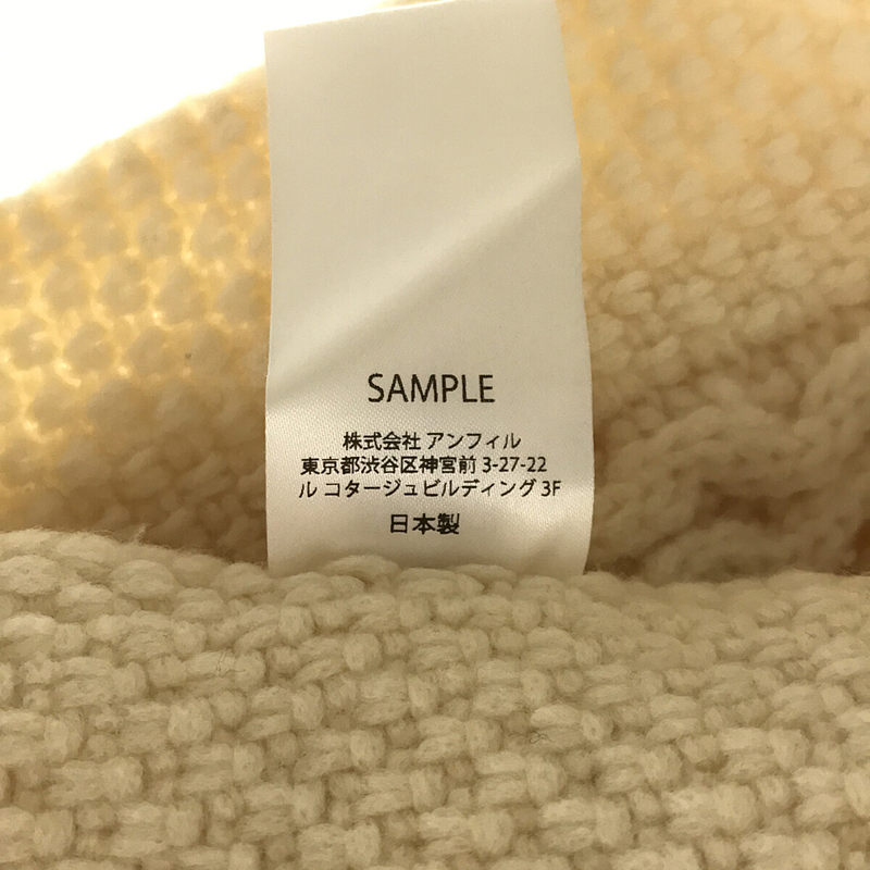 french merino cable-knit vest サイドスリット Vネック フレンチ