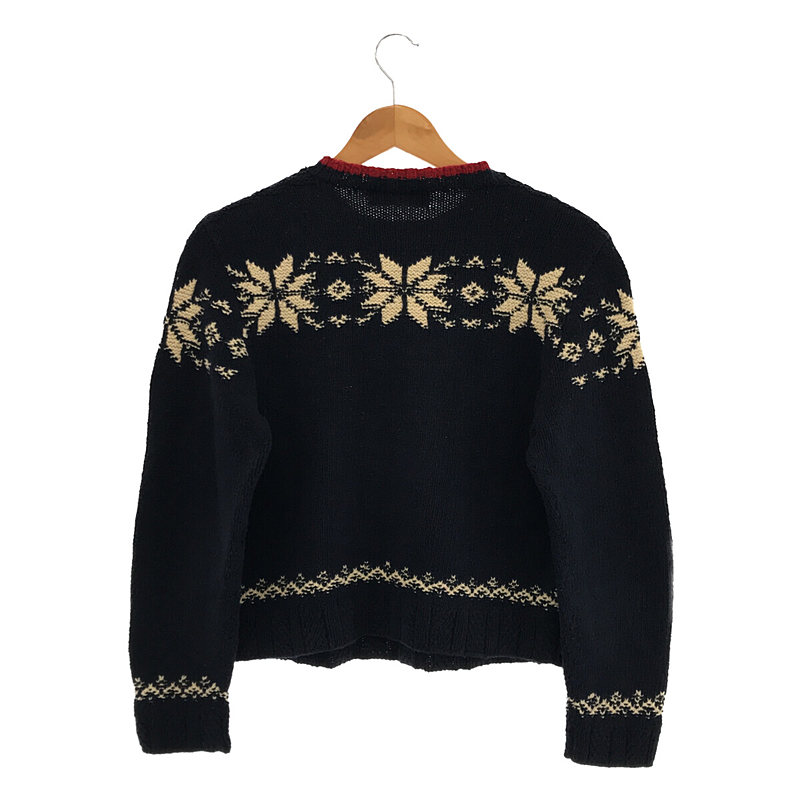 RALPH LAUREN / ラルフローレン 90s VINTAGE ヴィンテージ コットン 星条旗 スノーフレーク インターシャ ニット