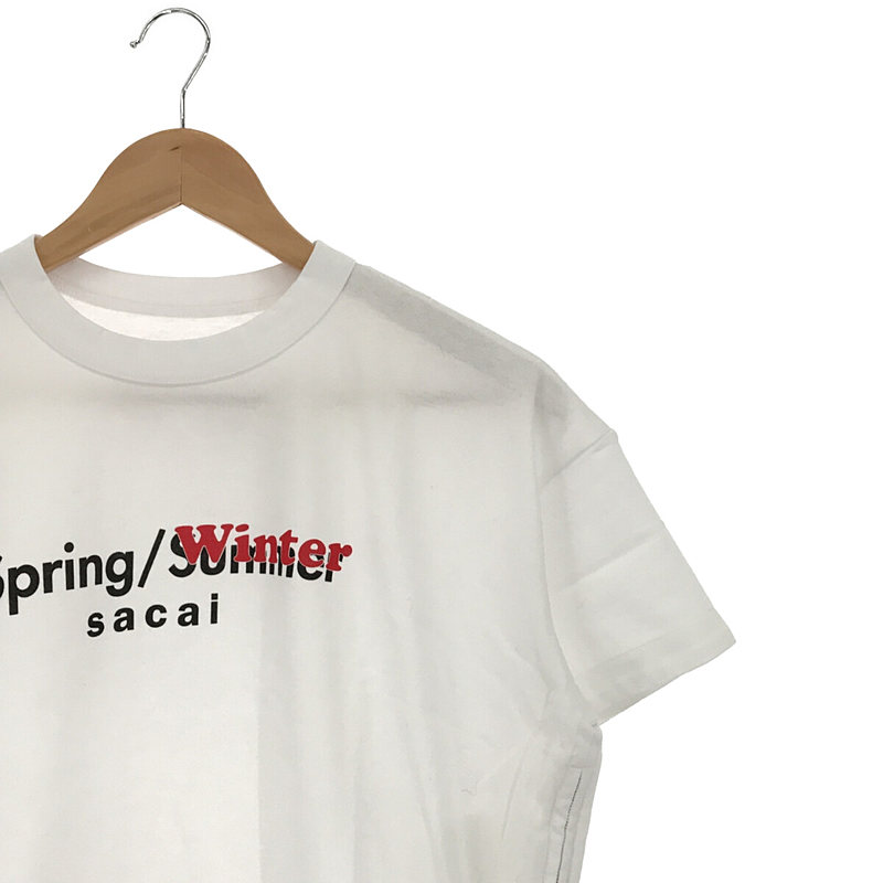 sacai / サカイ SPRING WINTER CUT SEWN クルーネック ロゴ Tシャツ