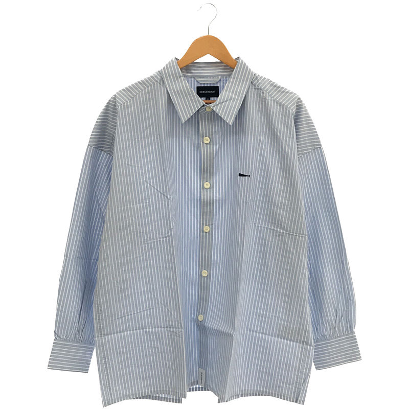 OCEAN STRIPE LS SHIRT FULL SIZE オーガニックコットン オーシャン ストライプ シャツDESCENDANT /  ディセンダント