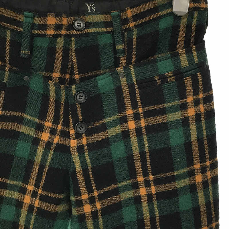 Y's / ワイズ ウールチェックパンツ