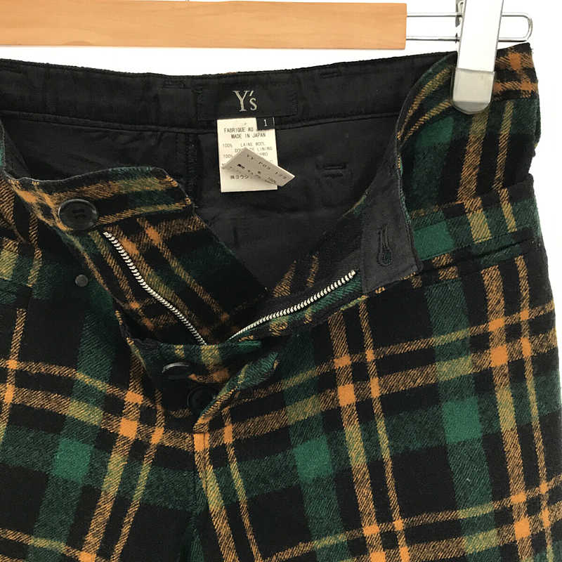 Y's / ワイズ ウールチェックパンツ