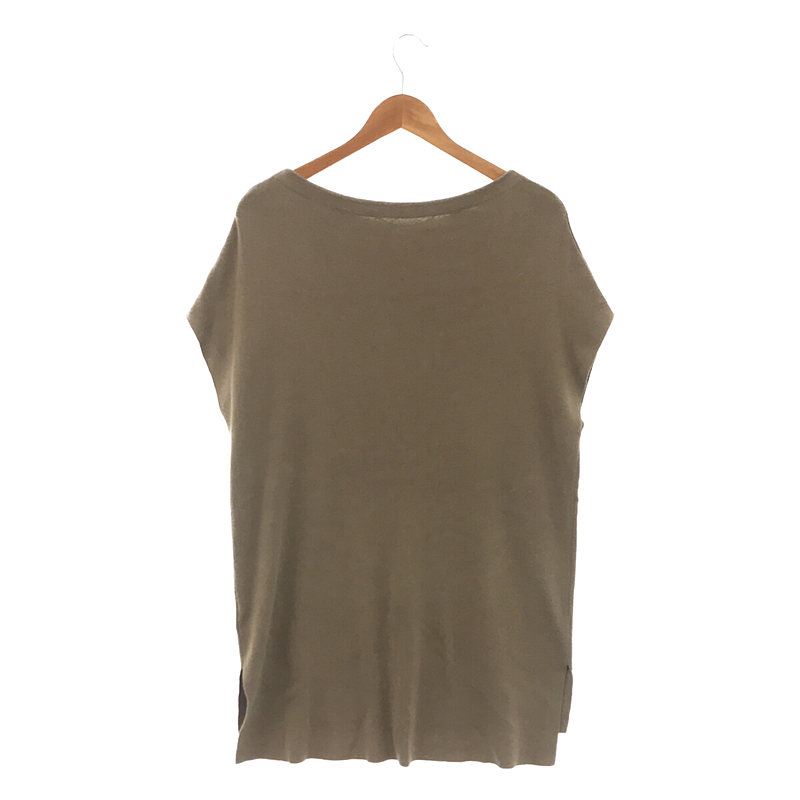 L'Appartment DEUXIEME CLASSE / アパルトモンドゥーズィエムクラス F/S Tunic シルクブレンド ノースリーブニット スリット チュニック