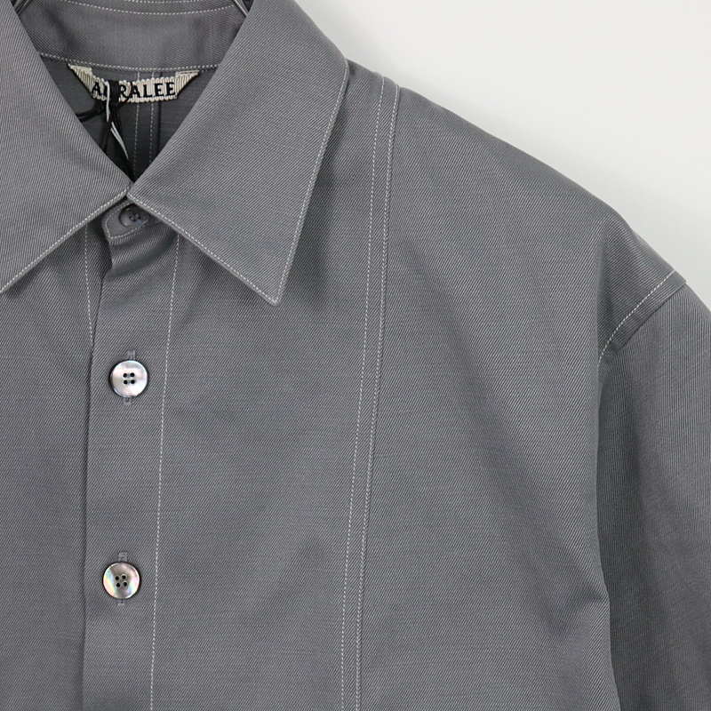 WASHED FINX LIGHT CHINO HALF SLEEVED SHIRTS チノ半袖シャツAURALEE / オーラリー