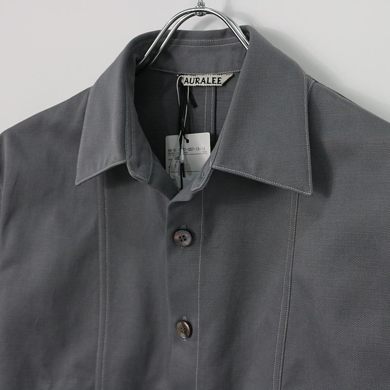 AURALEE / オーラリー WASHED FINX LIGHT CHINO HALF SLEEVED SHIRTS チノ半袖シャツ