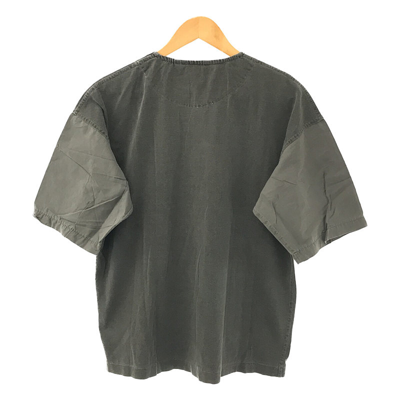 DANA LEE / ダナリー Twill-Sleeved Henley 袖切替 製品染め ヘンリーネックTシャツ