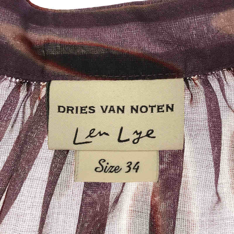 DRIES VAN NOTEN / ドリスヴァンノッテン × Len Lye コットンシアー オープンネックシャツ