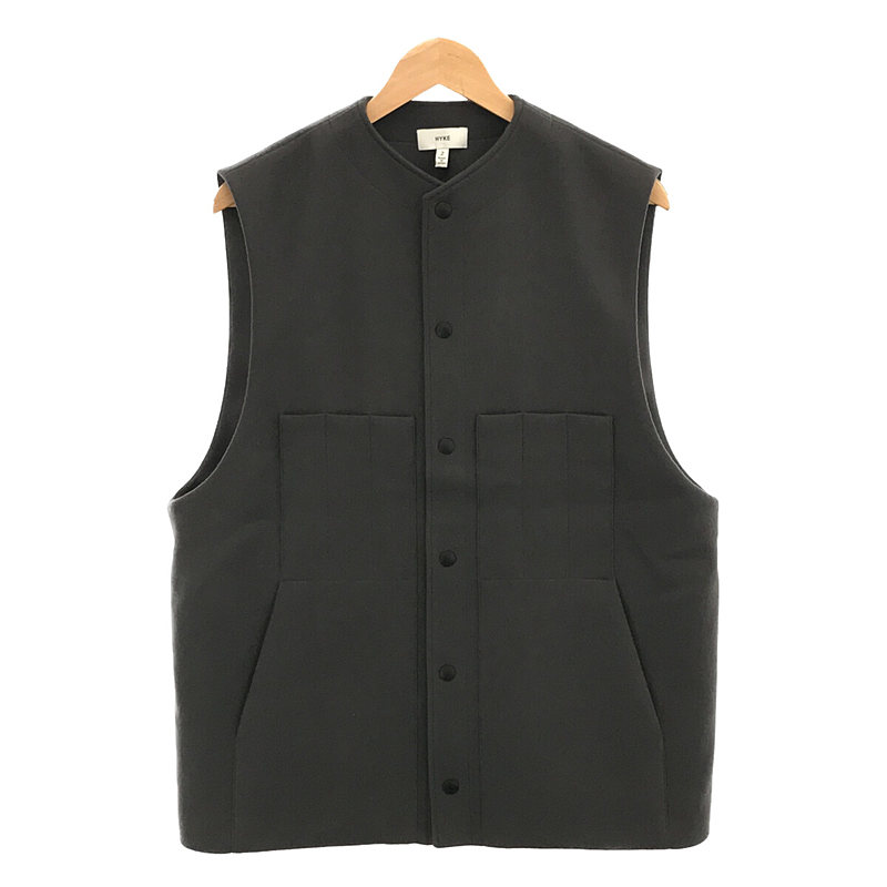 WOOL WORK VEST メルトン ウール ワーク ロング ベストHYKE / ハイク